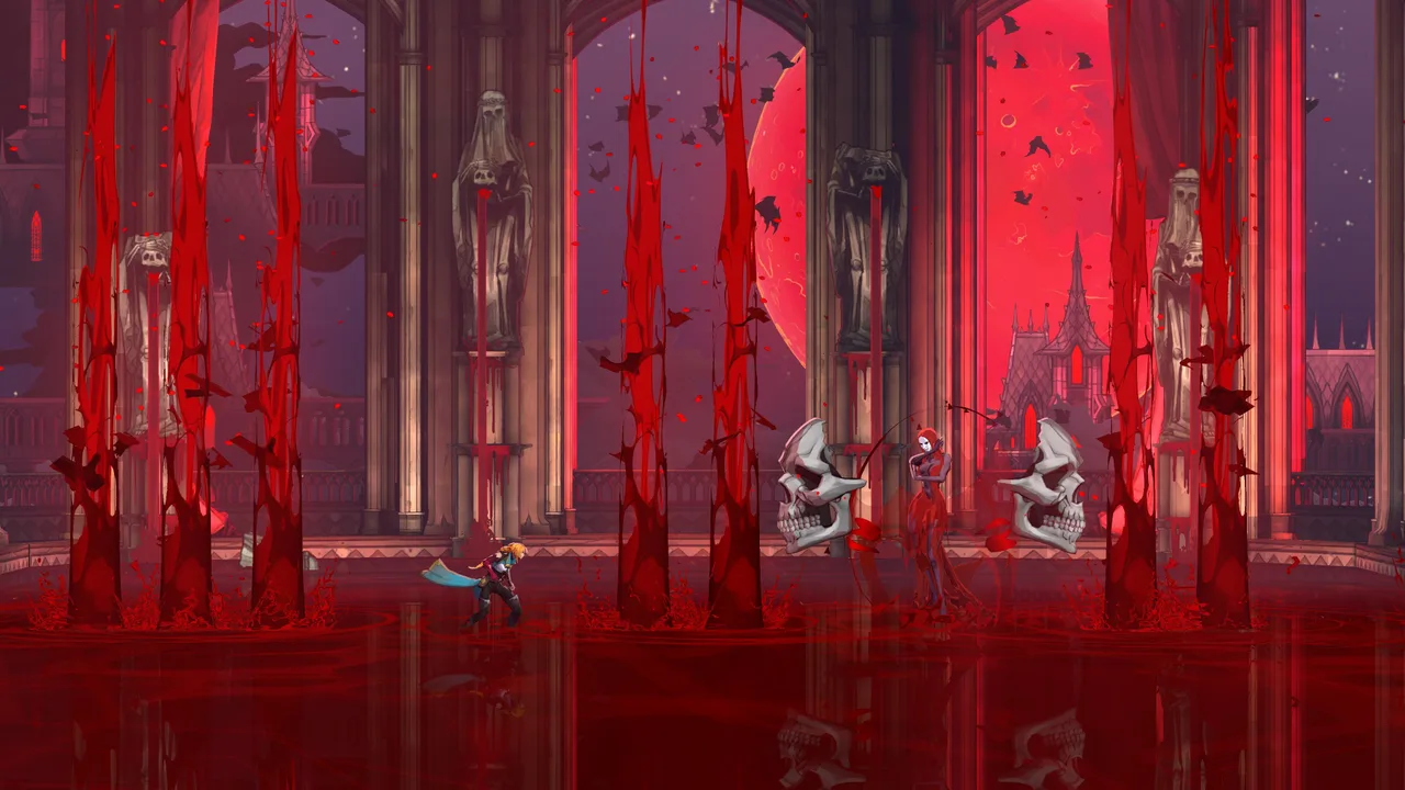 Castelo gótico em jogo de Castlevania