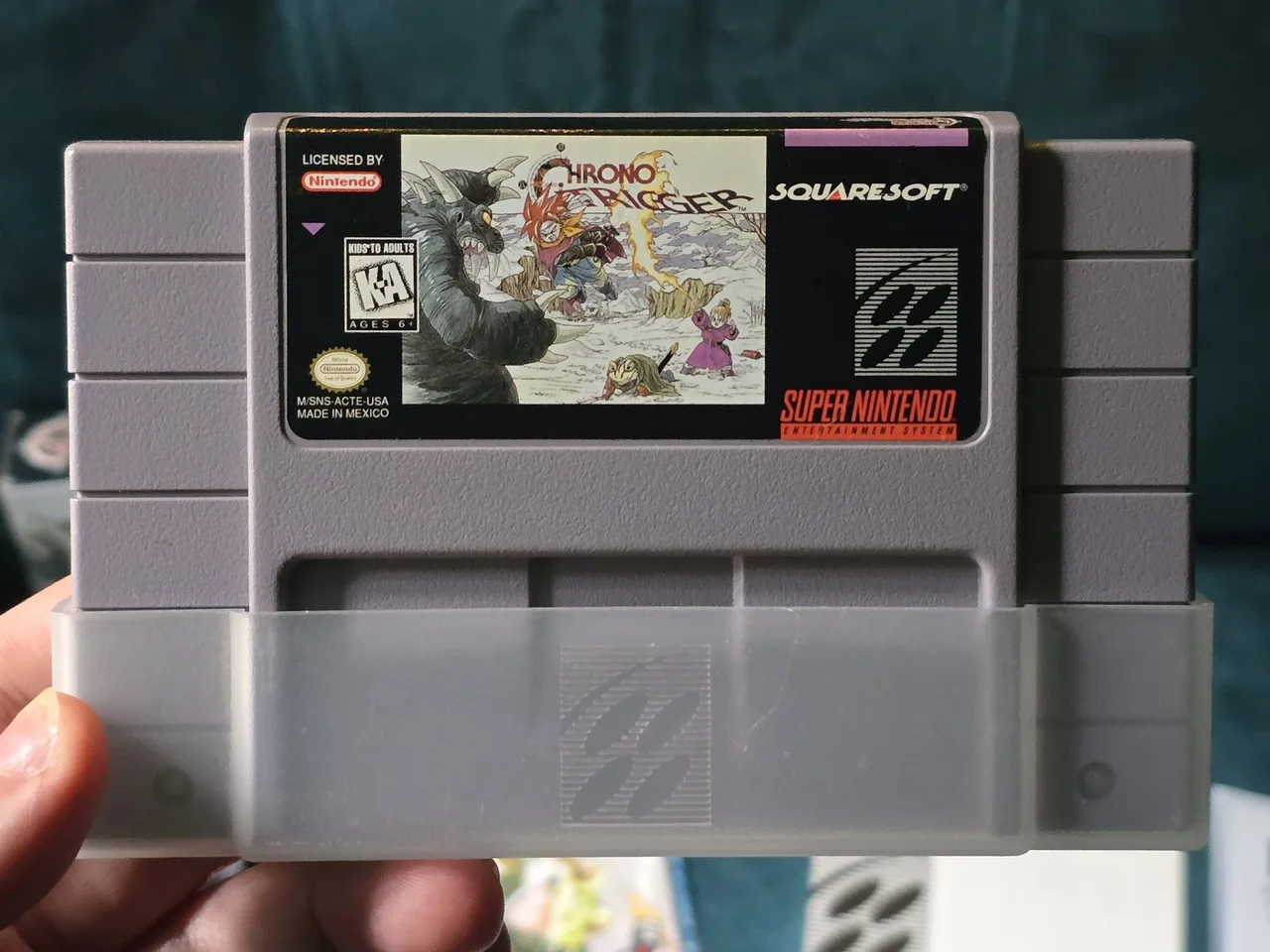 Cartucho de Chrono Trigger para Super Nintendo