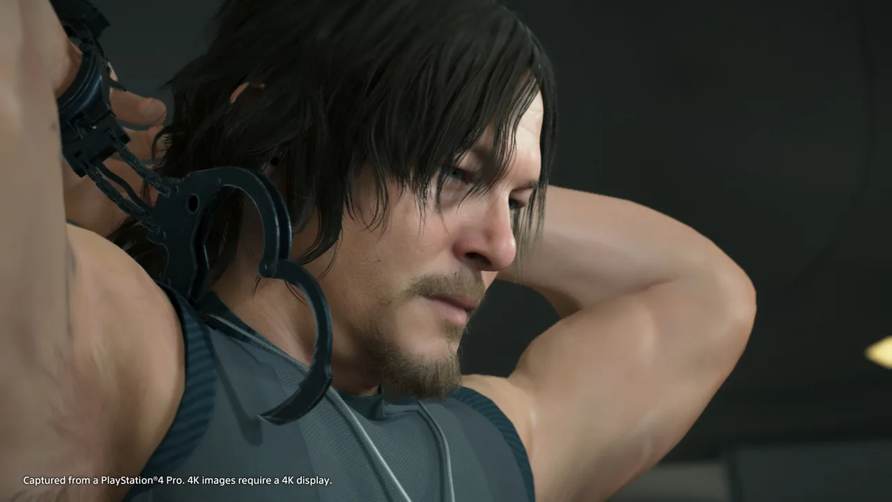 Cena de jogabilidade de Death Stranding