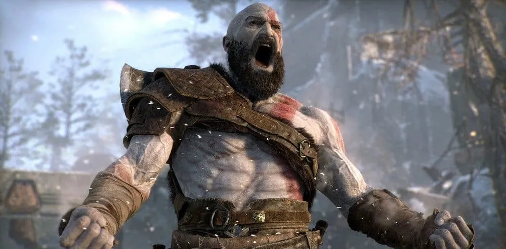 imagem do Kratos em fúria no jogo God of War