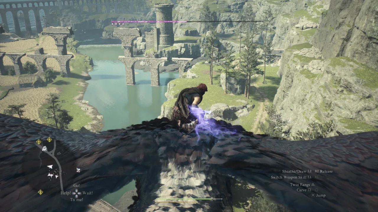 Cena de combate em Dragon's Dogma 2