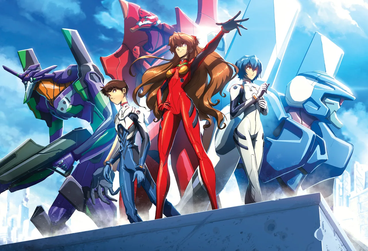 Cena da unidade Eva-01 no anime Neon Genesis Evangelion