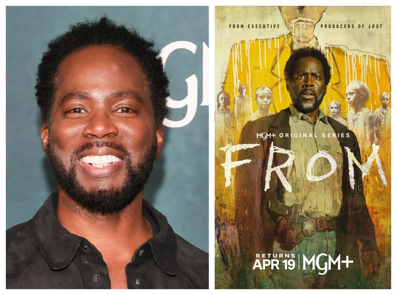 Harold Perrineau e o pôster da 4ª temporada de From