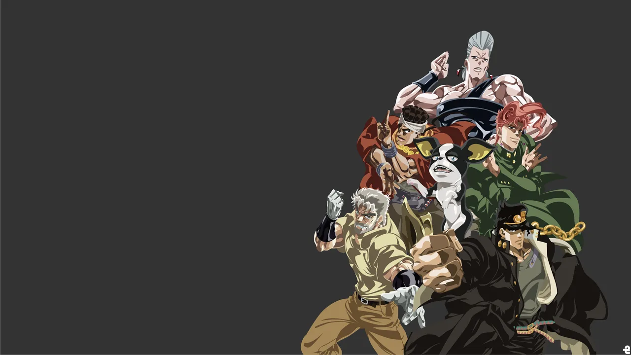 Jotaro Kujo e o elenco de JoJo's Bizarre Adventure: Stardust Crusaders