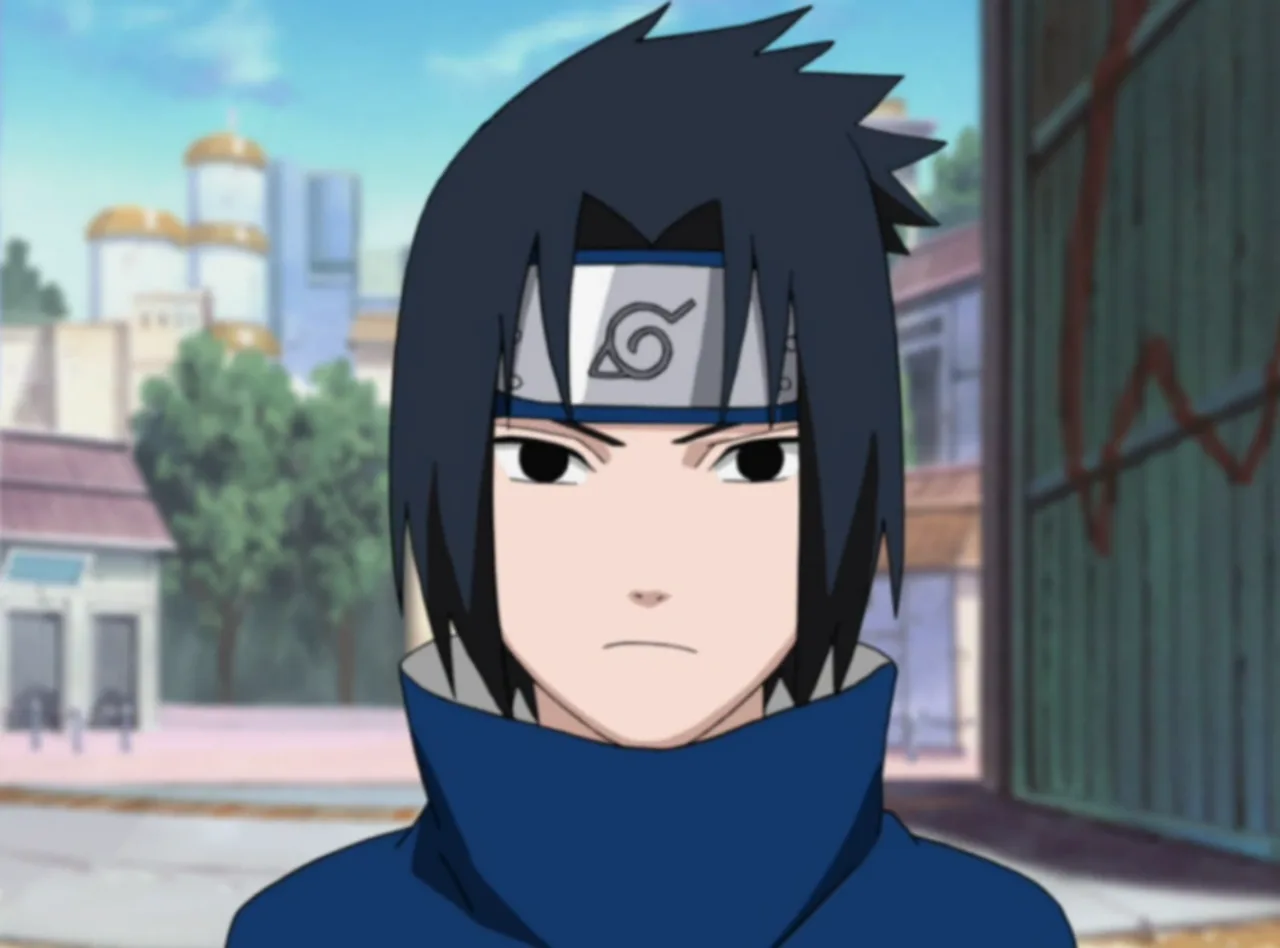 Arte oficial de Sasuke Uchiha, personagem de Naruto