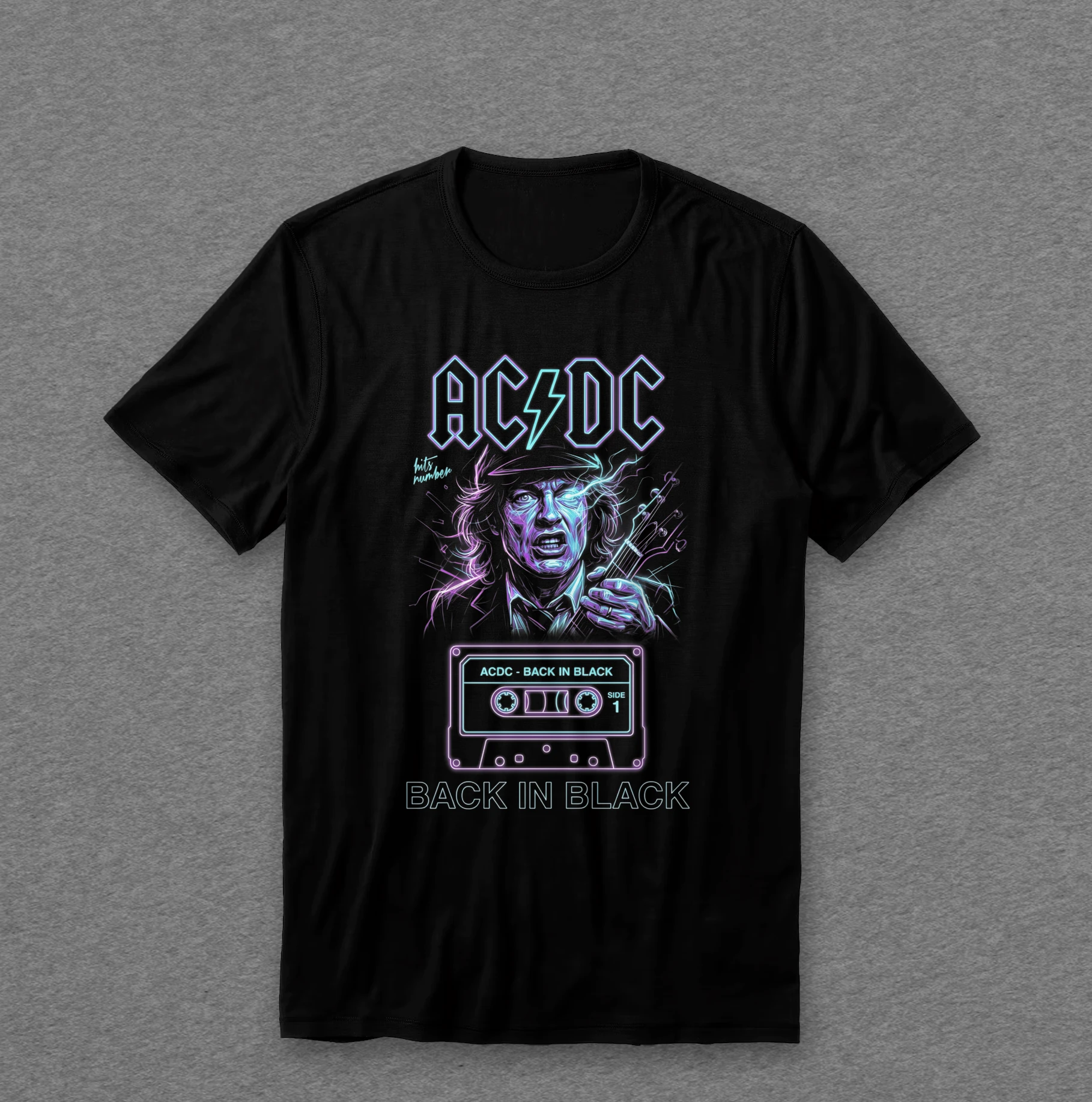 Camiseta AC/DC — Angus Neon