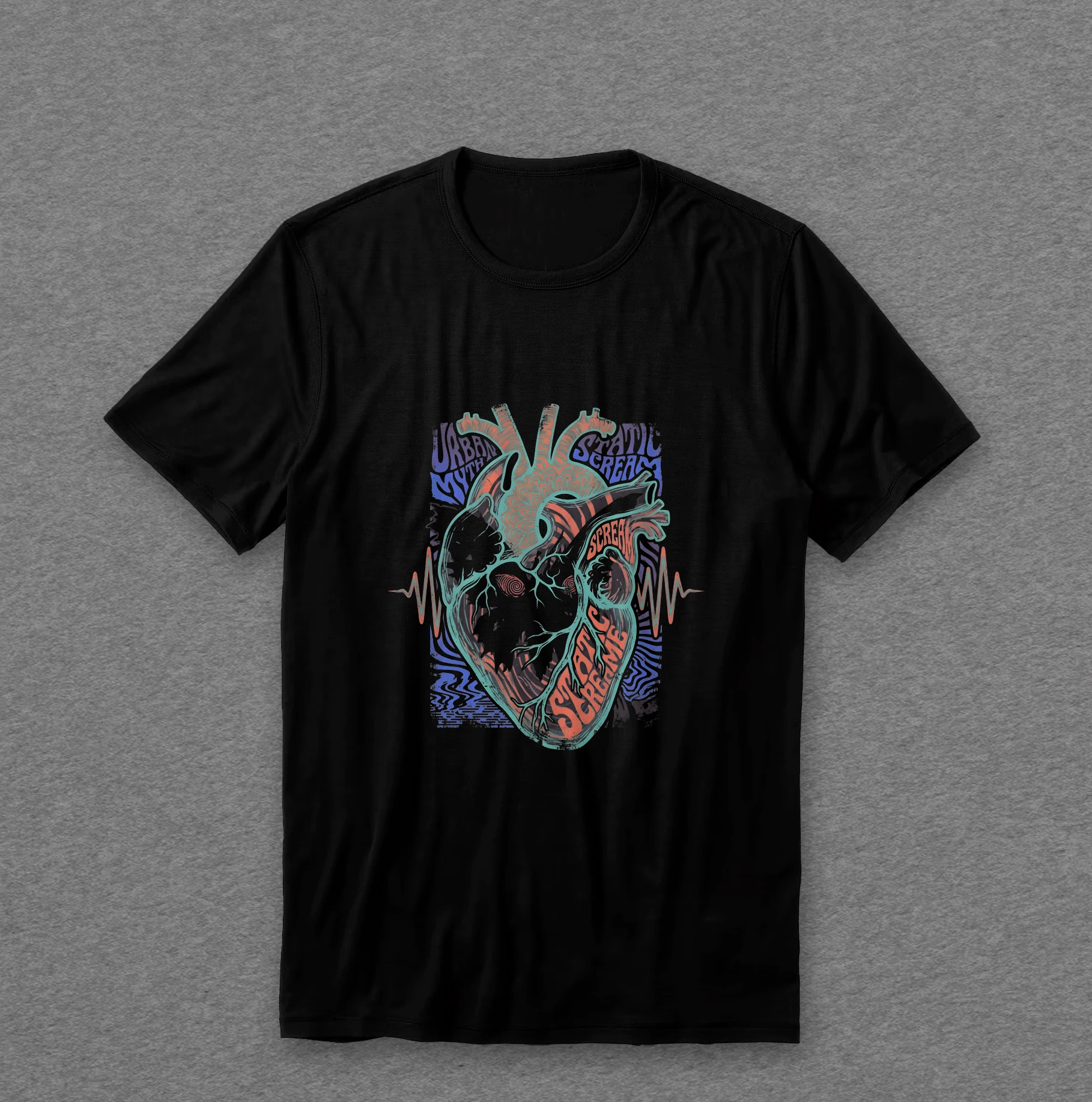 Camiseta Coração Anatômico Neon