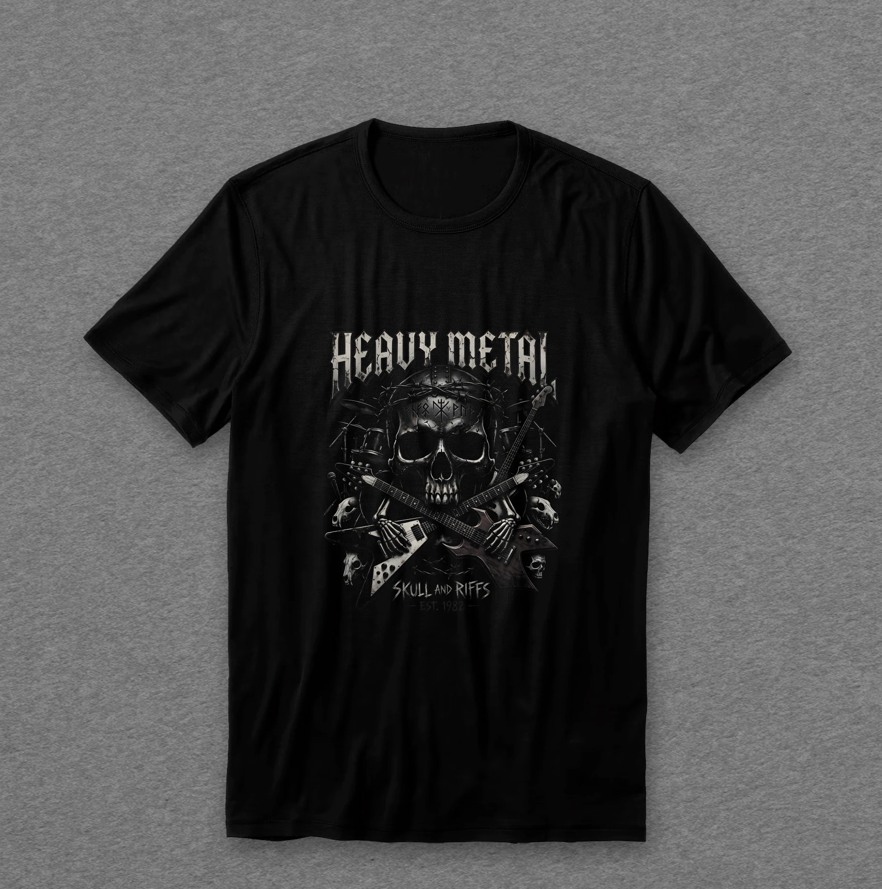 Camiseta Heavy Metal — Skull & Bones