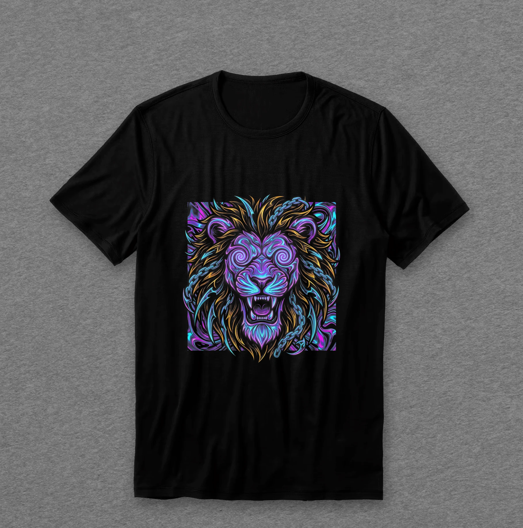 Camiseta Leão Neon