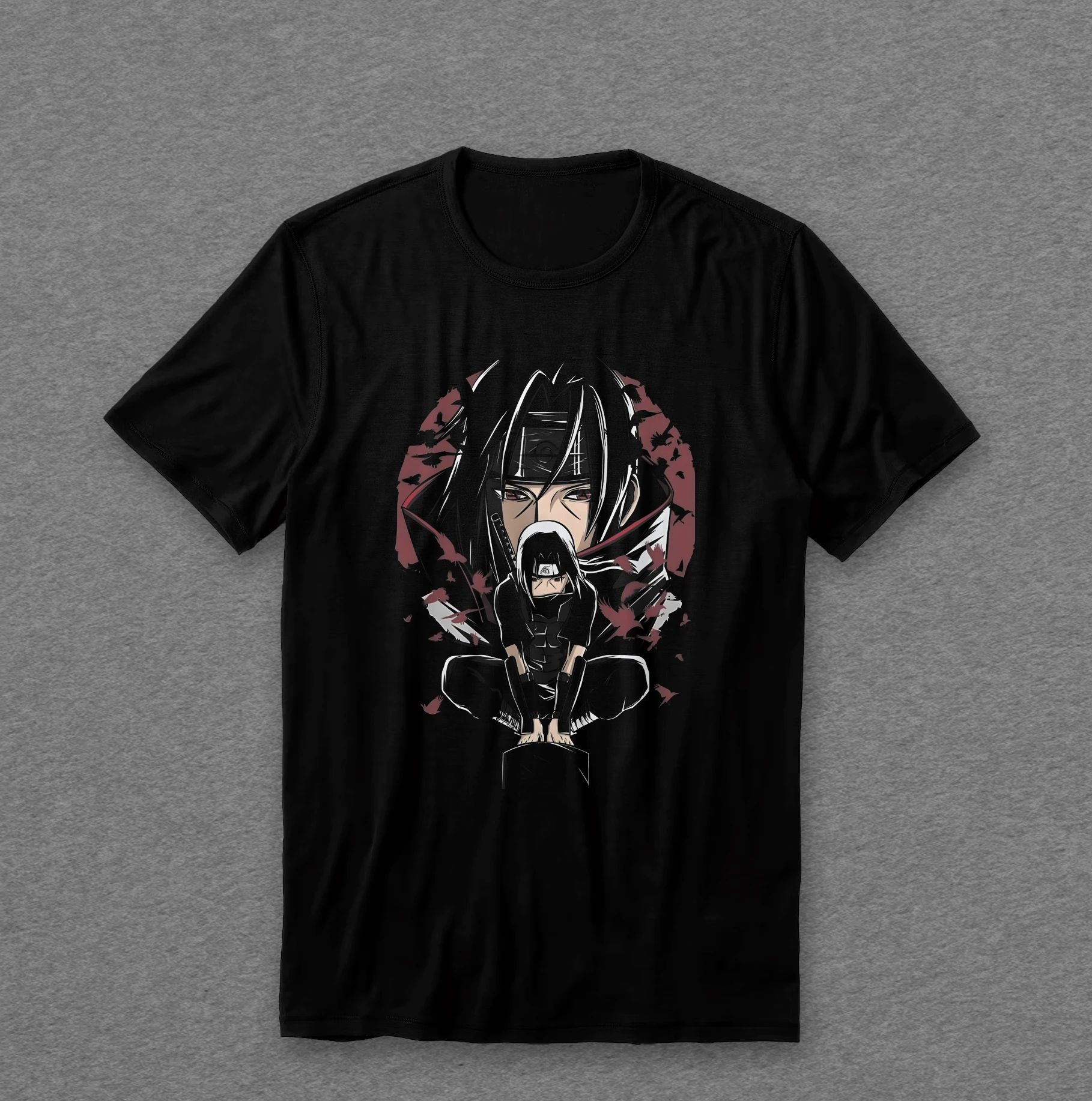 Camiseta Naruto — Itachi (corvos)