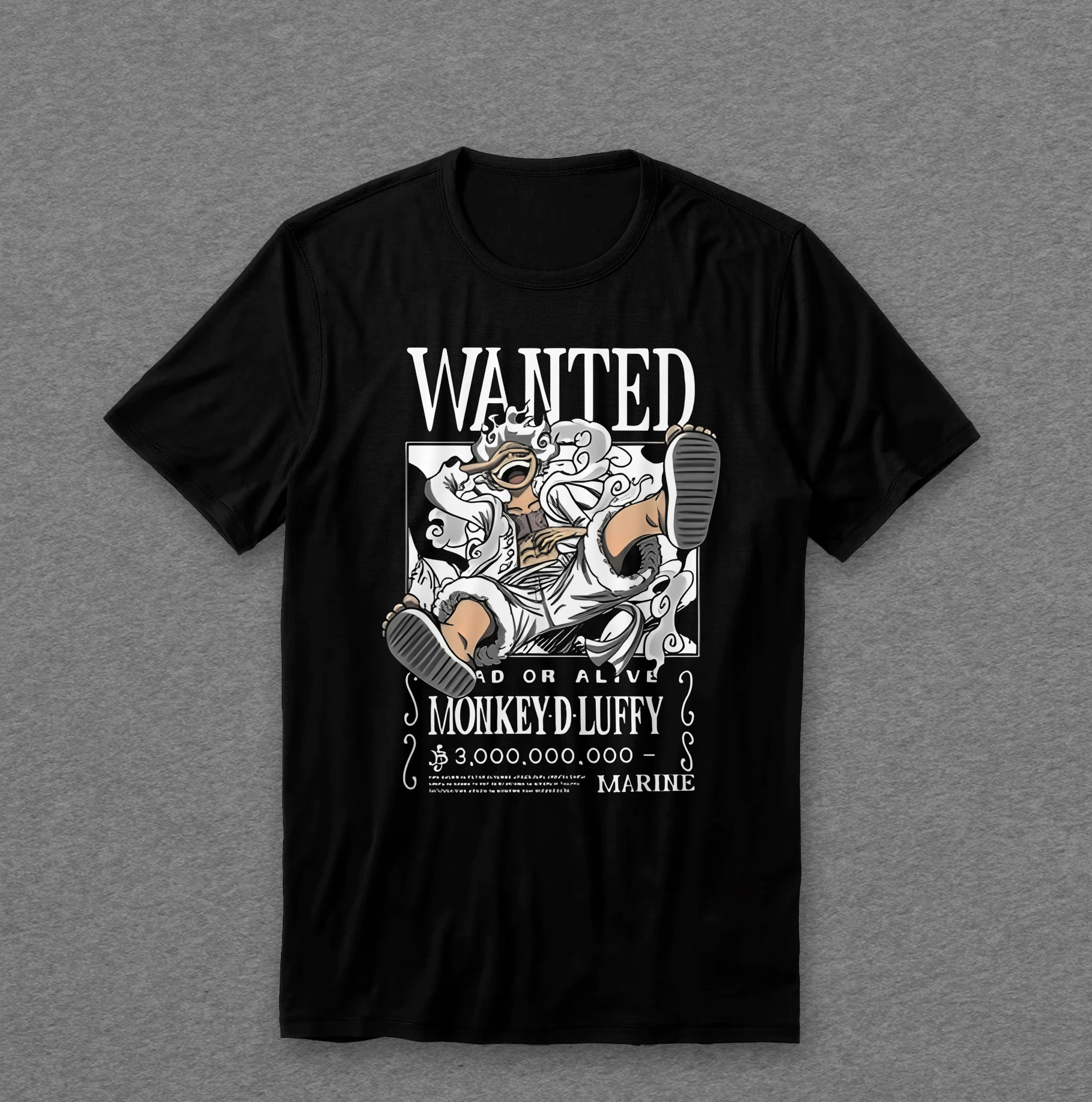 Camiseta One Piece — Luffy (Wanted Gear 5)