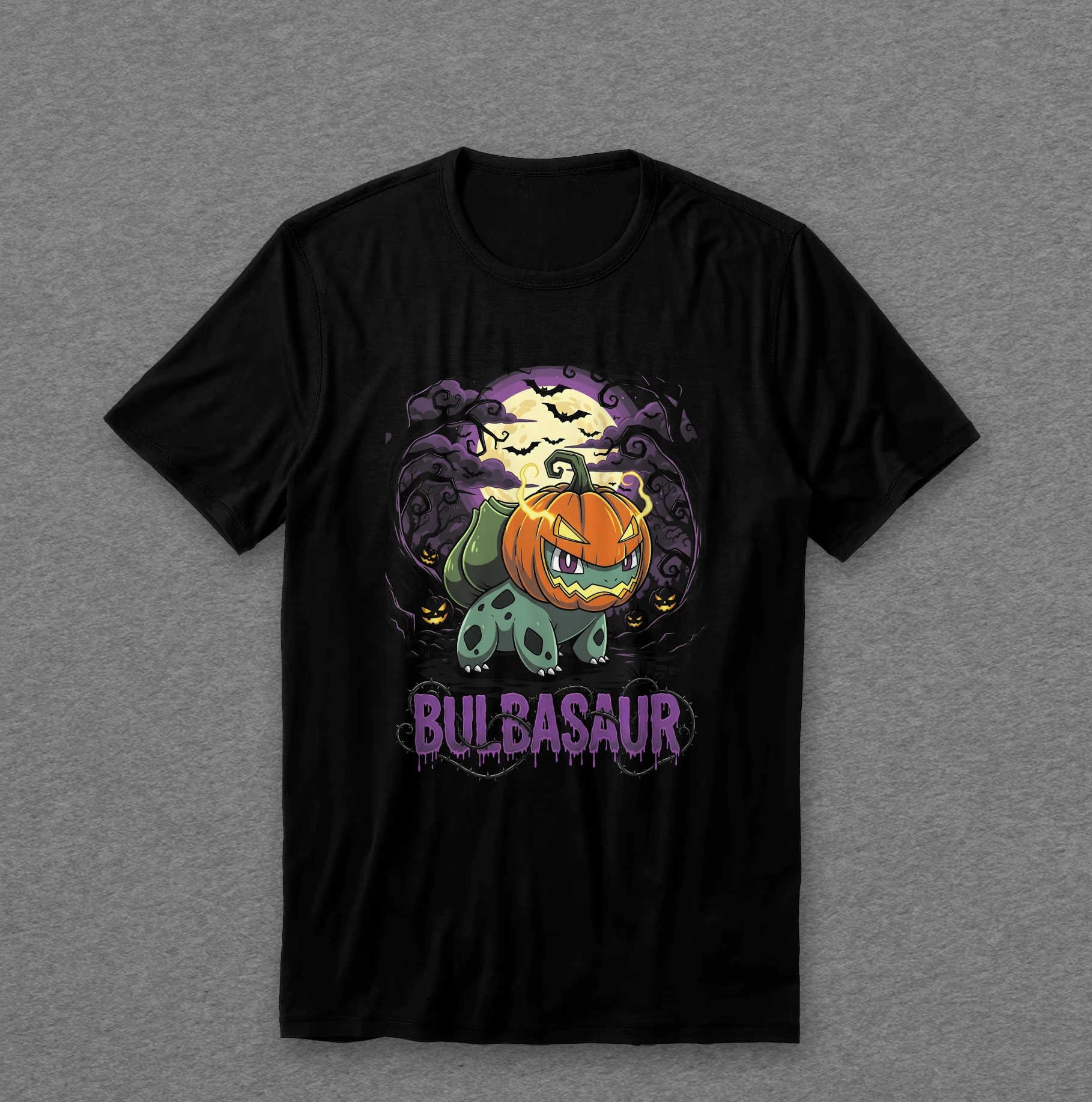 Camiseta Pokémon — Bulbasaur (Halloween)