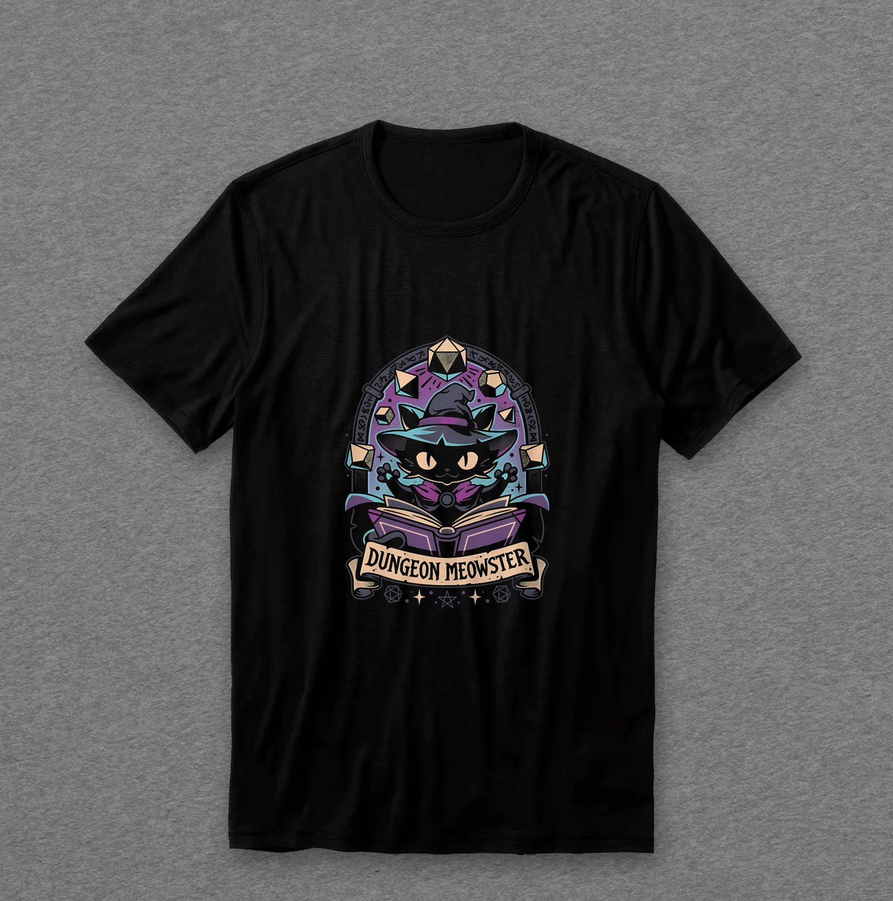 Camiseta RPG — Dungeon Meowster